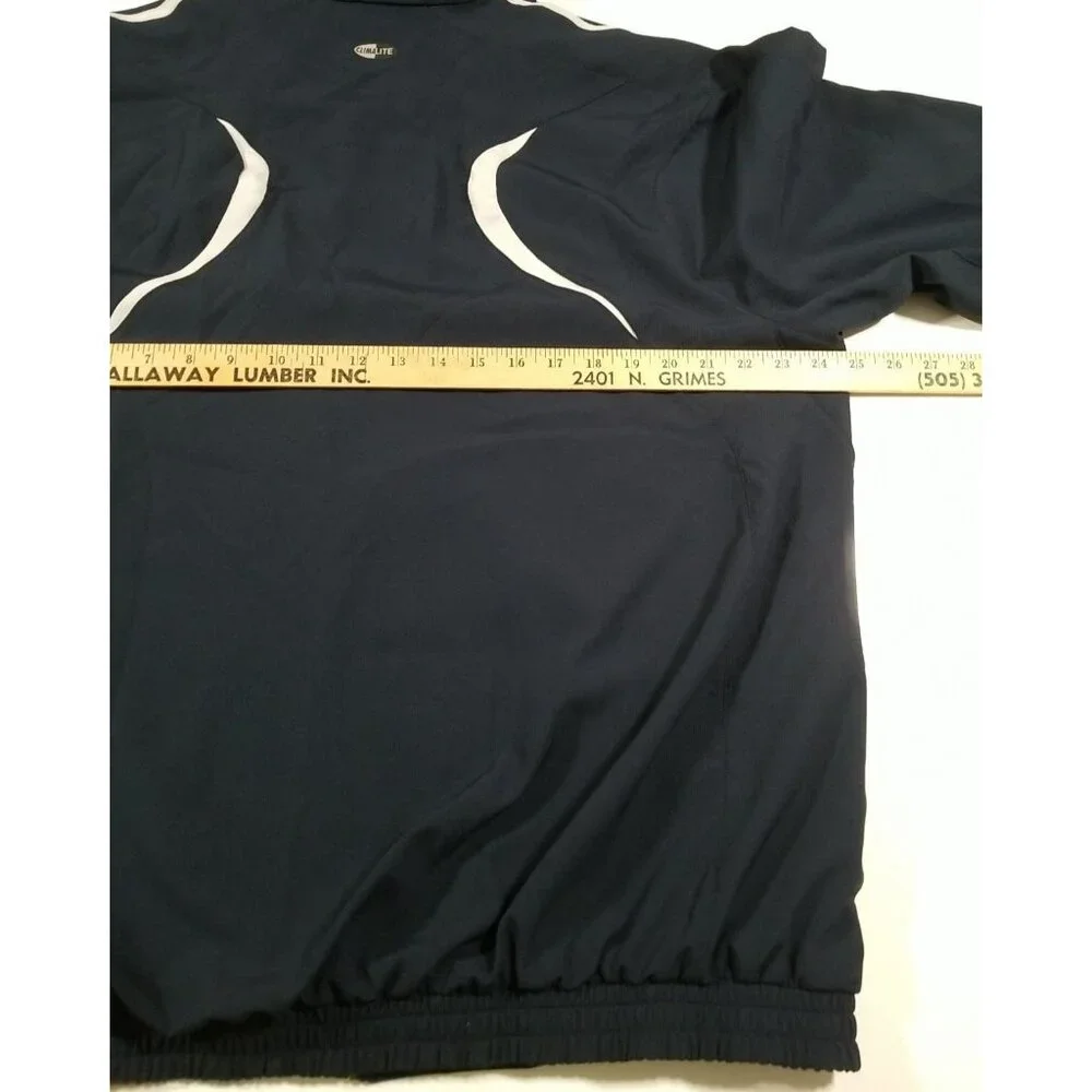 Adidas Y2K Mens Dark Navy Full Zip Up Track Jacket Soccer Athletic Retro Size 2X